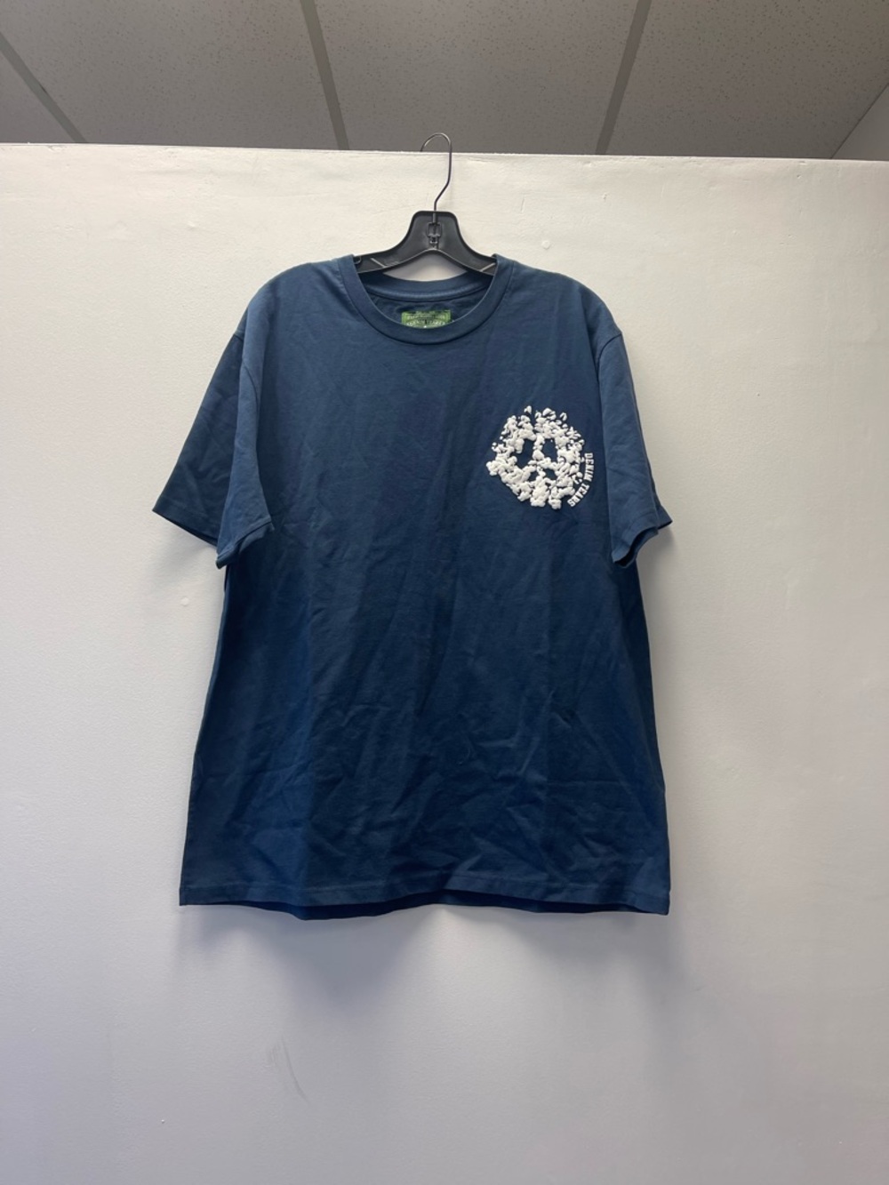 Denim Tears Men's Short Sleeve Tee — Navy Crew Neck